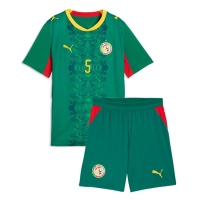 Camiseta Senegal Idrissa Gueye #5 Segunda Equipación Replica Mundial 2026 para niños mangas cortas (+ Pantalones cortos)